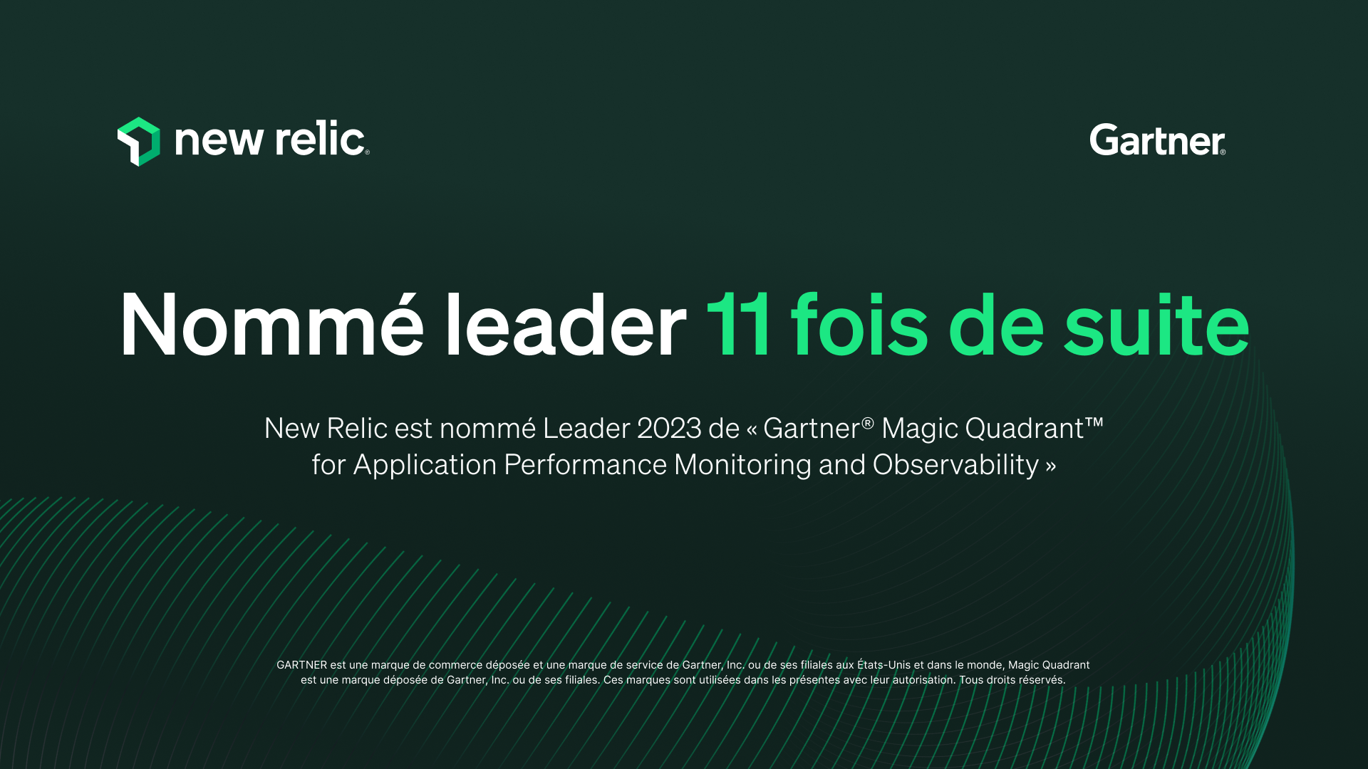 New Relic nomm Leader 2023 du Gartner Magic Quadrant APM New Relic